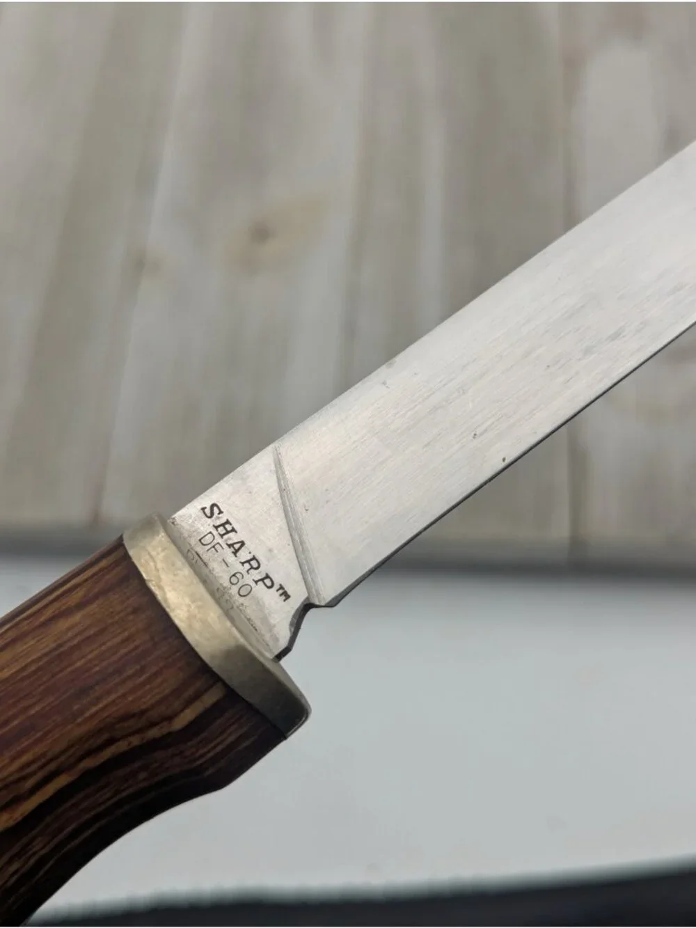 Vintage Sharp DF-60 Hunting Fishing Fillet fixed blade knife Japan 6